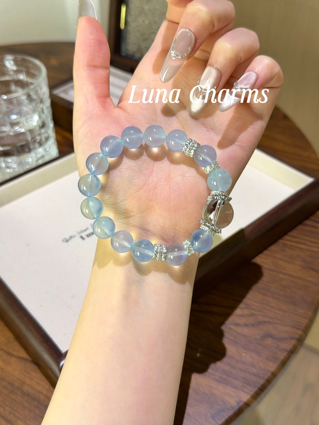 Aquamarine x Clear Quartz Bracelet