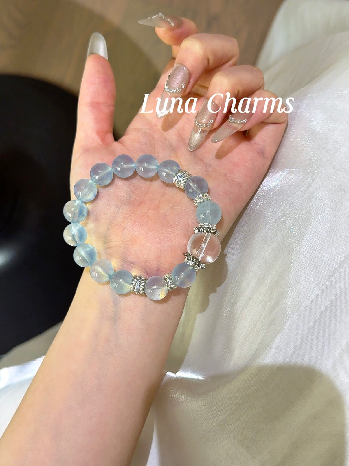 Aquamarine x Clear Quartz Bracelet